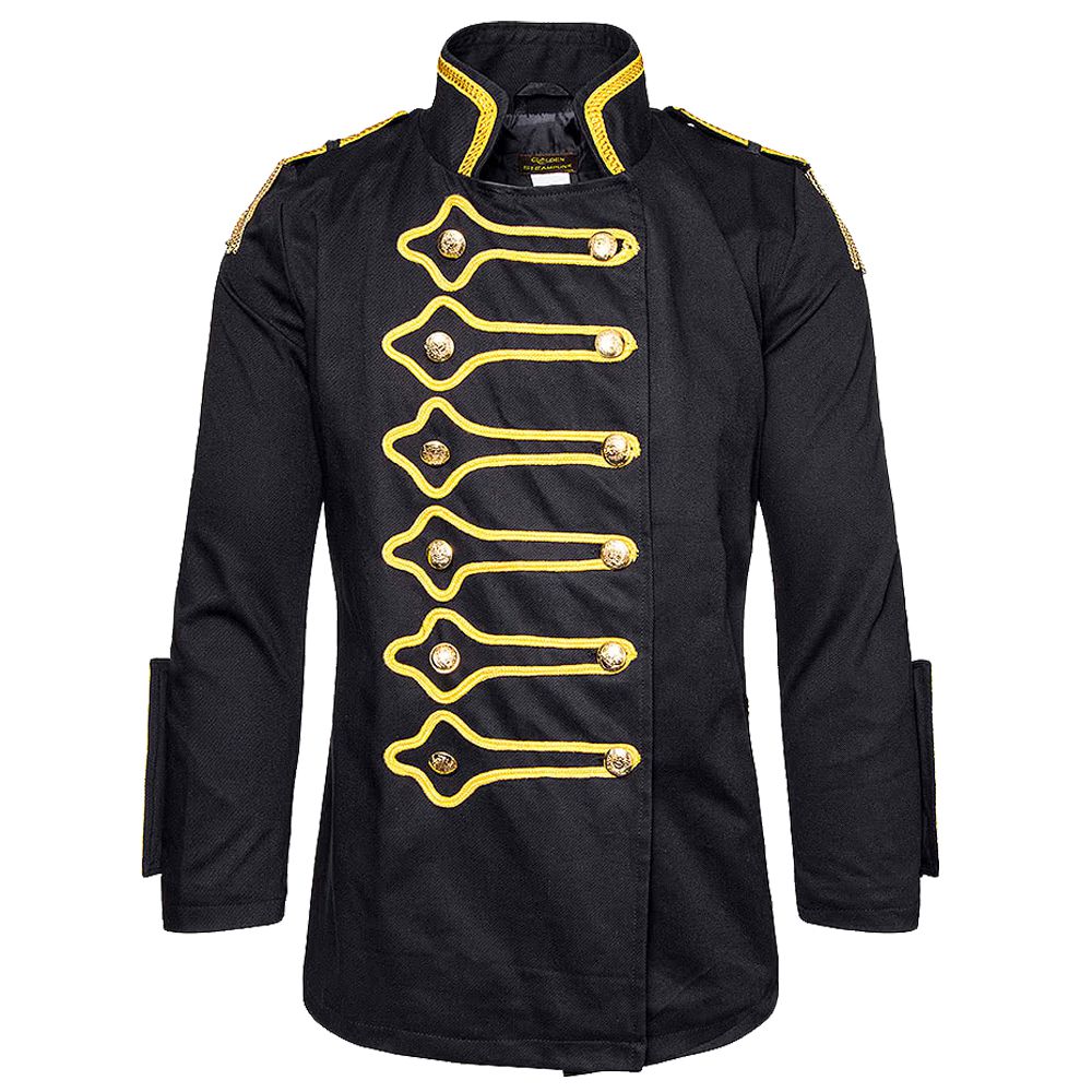 The front side of Golden Lining Drummer Gothic Jacket.