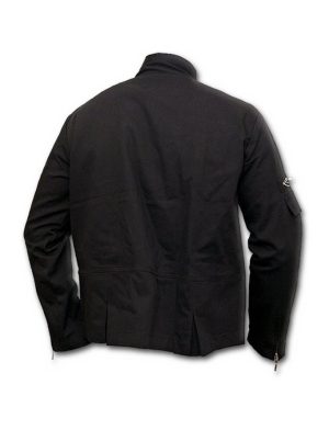 The back side of Goth Orient Classic Jacket for Men.