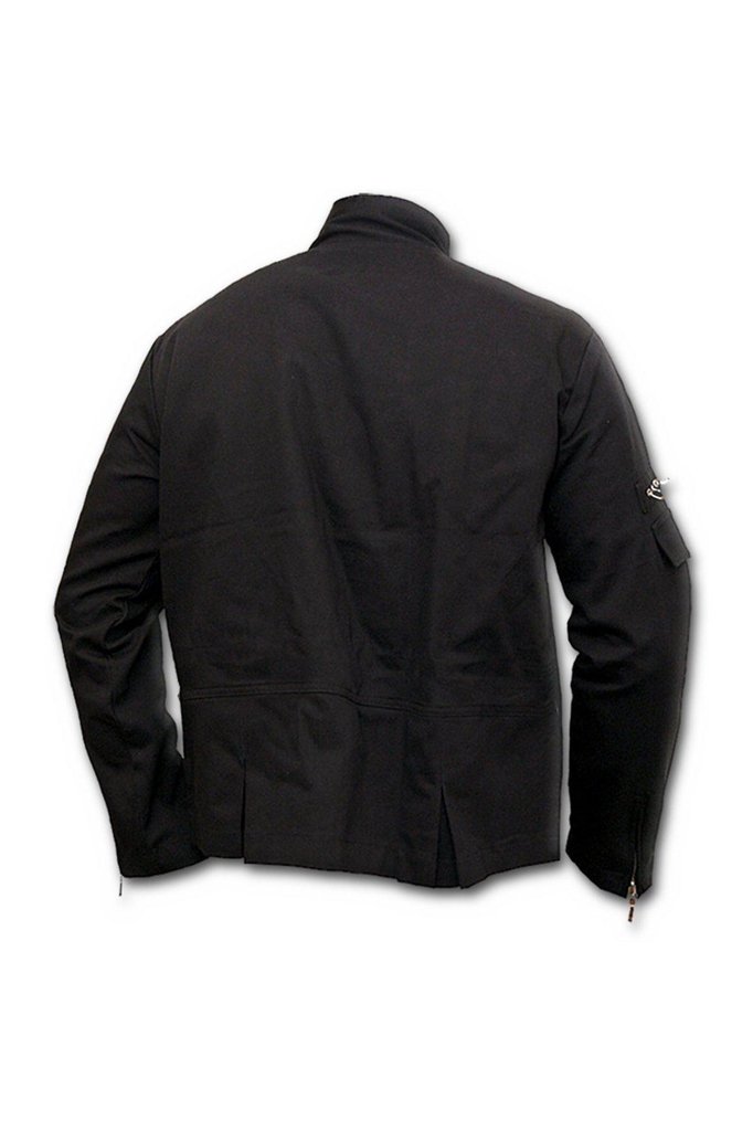 The back side of Goth Orient Classic Jacket for Men.