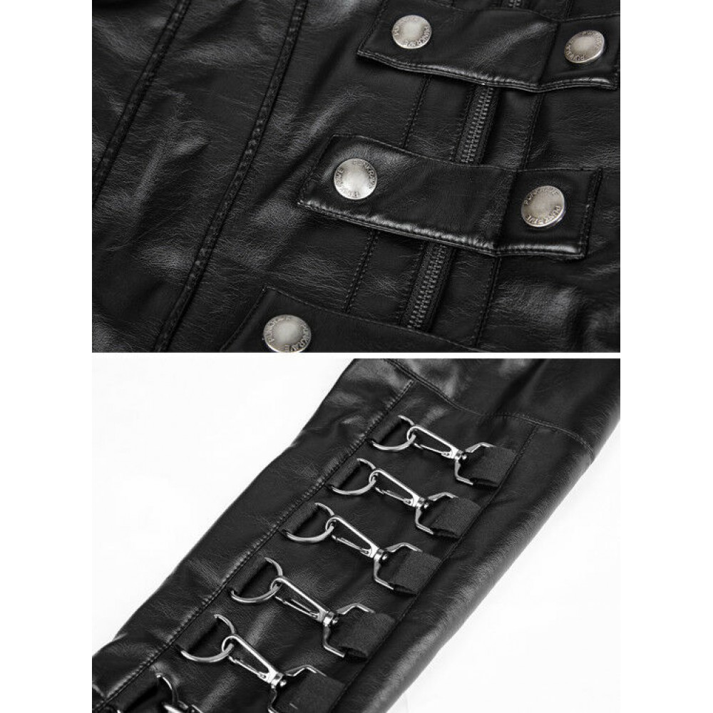 The closeup look of Heavy Fashion Steampunk Gothic Jacket.