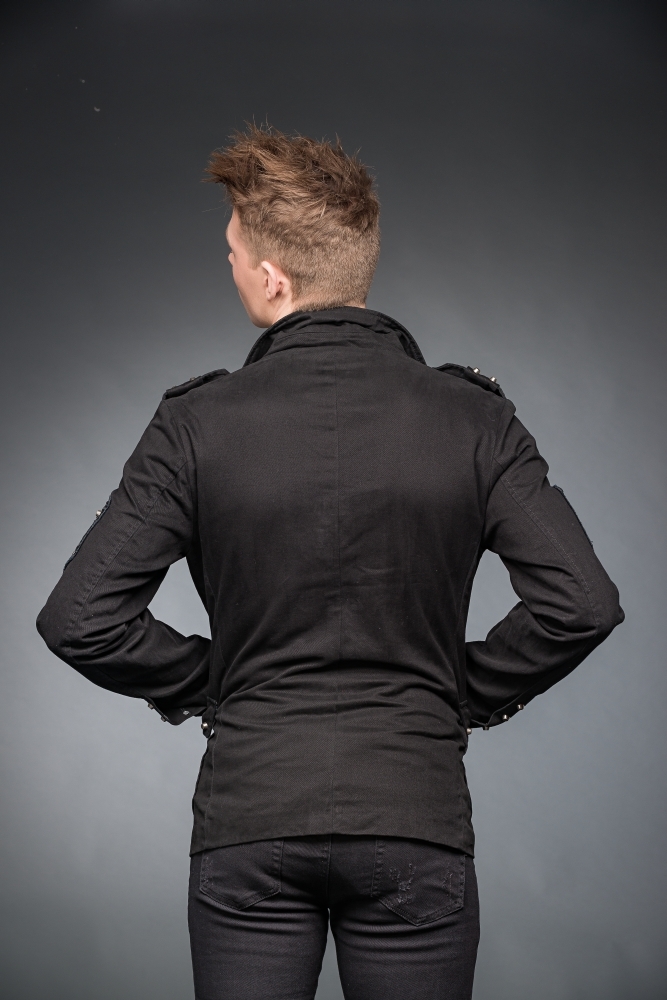 The back side of Military Style Gothic Blazer Jacket.