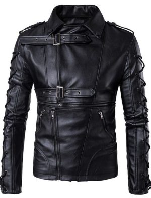 A Laced military Gothic Leather jacket for Men photo.