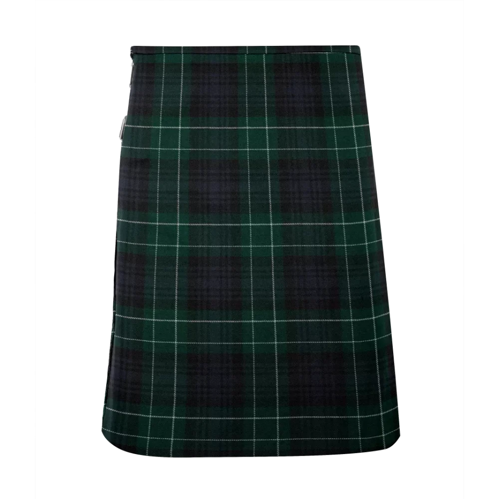 The front photo of the Abercrombie Ancient Tartan Kilt.