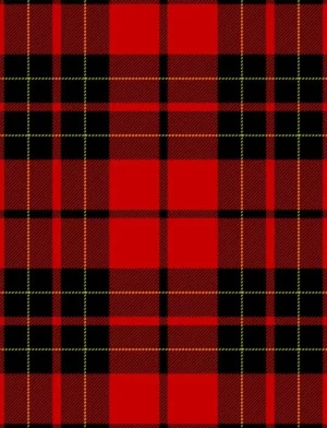 Der Stoff von Brodie Red Modern Tartan.