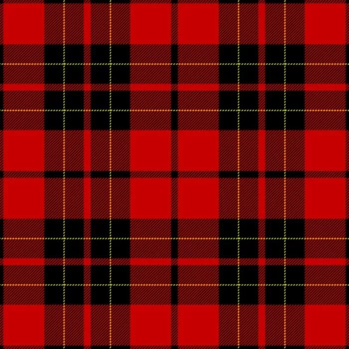 The fabric of Brodie Red Modern tartan.