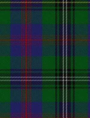 Der Stoff des Clan Wood Tartan Kilts.