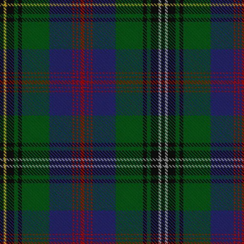 The fabric of the Clan Wood Tartan Kilt.