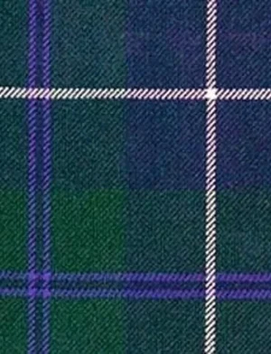 El tejido de la falda escocesa de tartán verde Douglas.