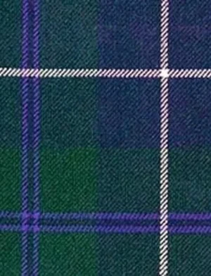 Der Stoff des Douglas Green Tartan Kilt.