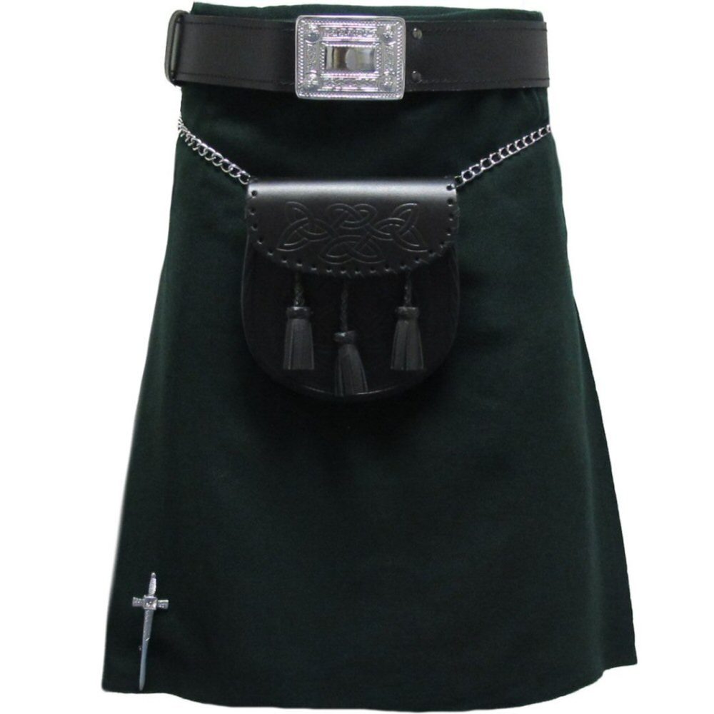 The main featured image for the product Forest Green Tartan Kilt.