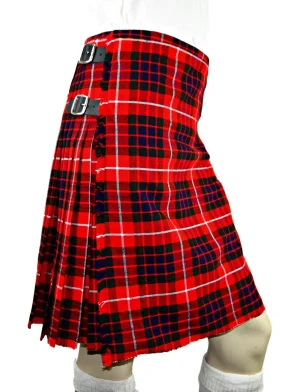 The sided photo of the Fraser tartan kilt.