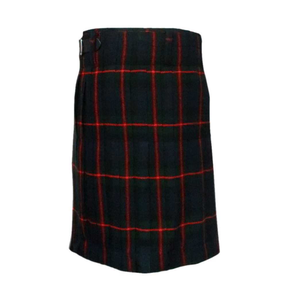 L'arrière du kilt tartan Gunn Green.