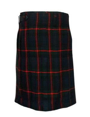 Die Rückseite des Gunn Green Tartan-Kilts.