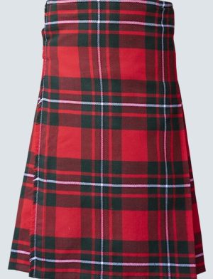 The front photo of the MacGregor Tartan Kilt.