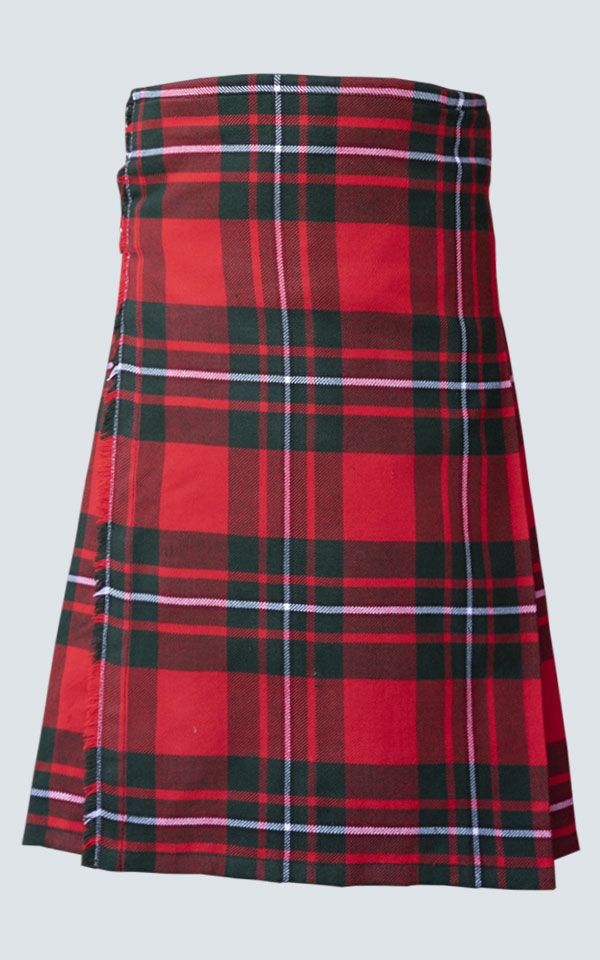 La foto frontal de la falda escocesa de tartán MacGregor.