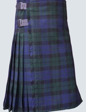 La foto del producto de la falda escocesa de tartán moderna azul MacKay.