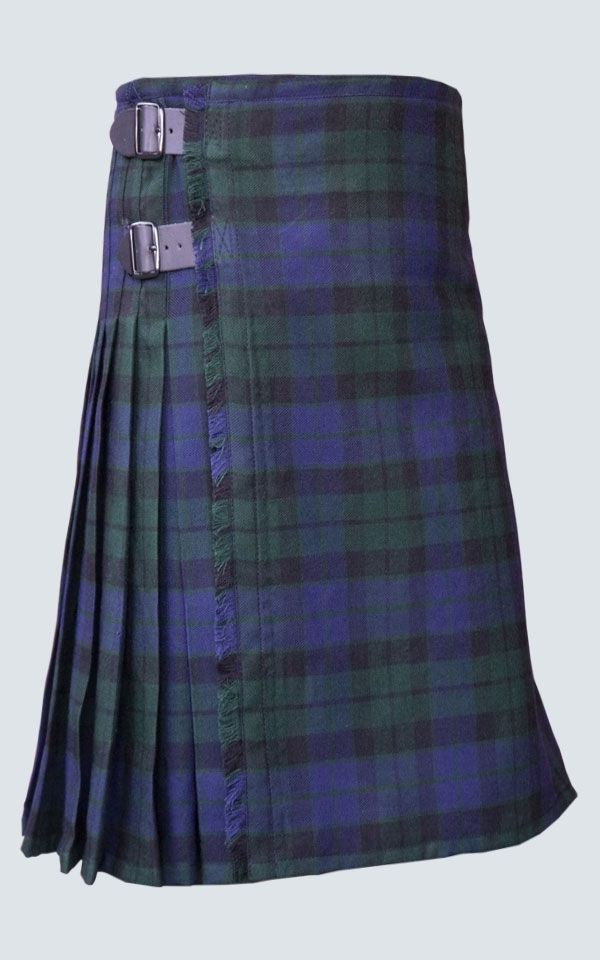 The product photo of the MacKay Blue Modern Tartan Kilt .