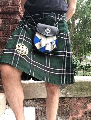 The customer image of the MacLean of Duart Hunting Tartan Kilt.