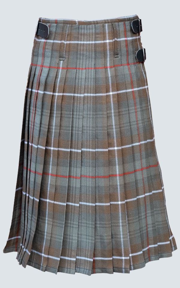 Die Rückseite des MacKenzie Weathered Tartan Kilt.