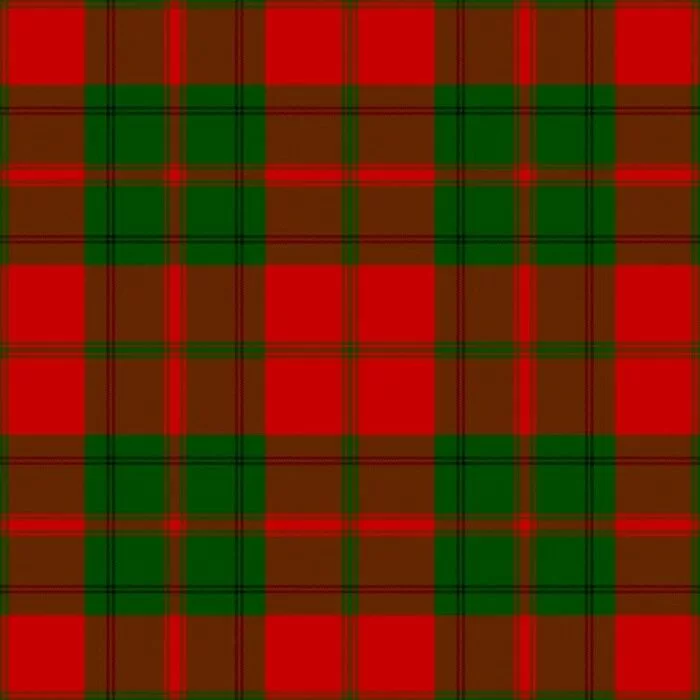 The fabric of drummond tartan kilt.