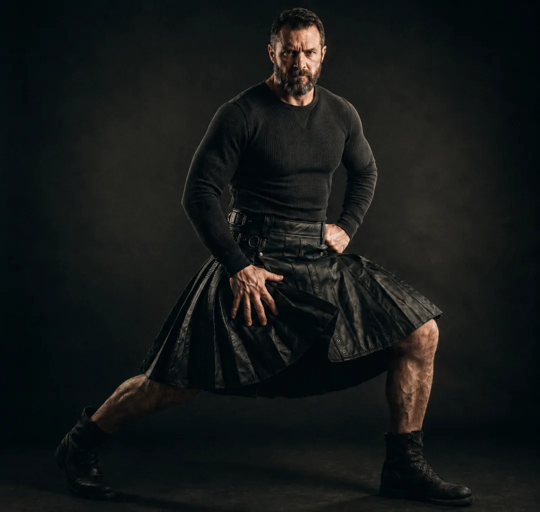 Men's Leather Kilts