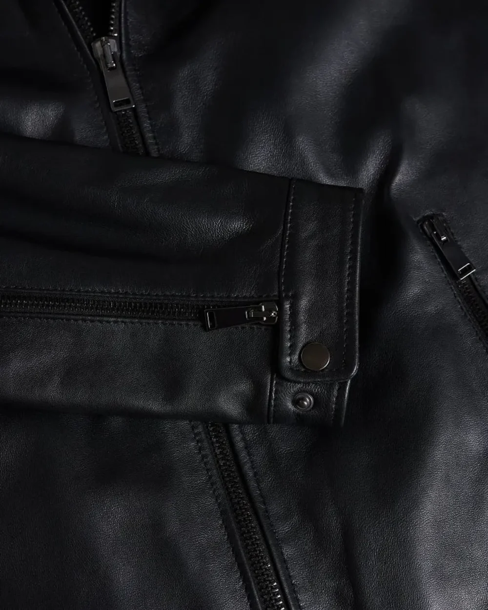 Kilcreggan Four-Zip Black Leather Café Racer Jacket