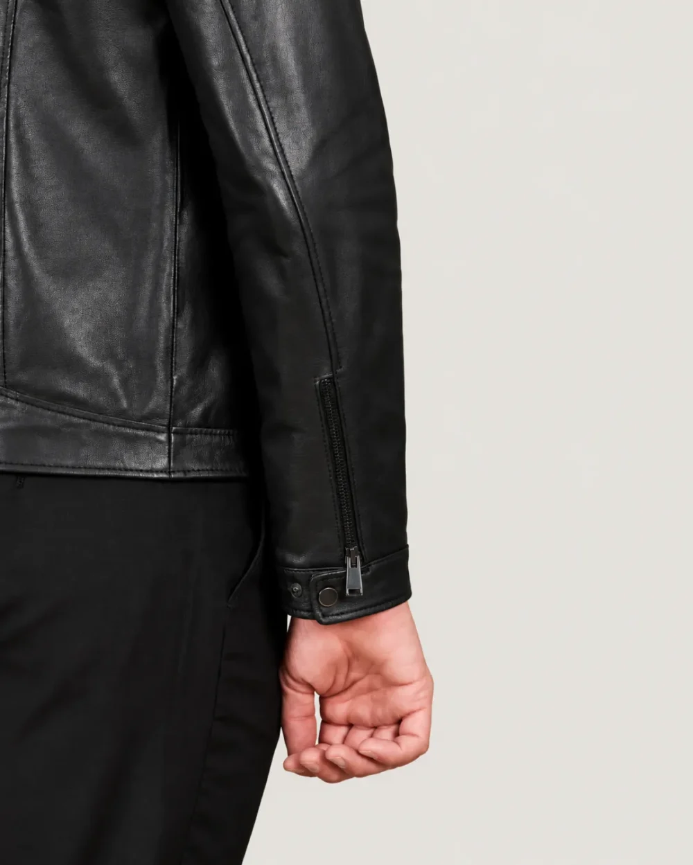 Kilcreggan Four-Zip Black Leather Café Racer Jacket