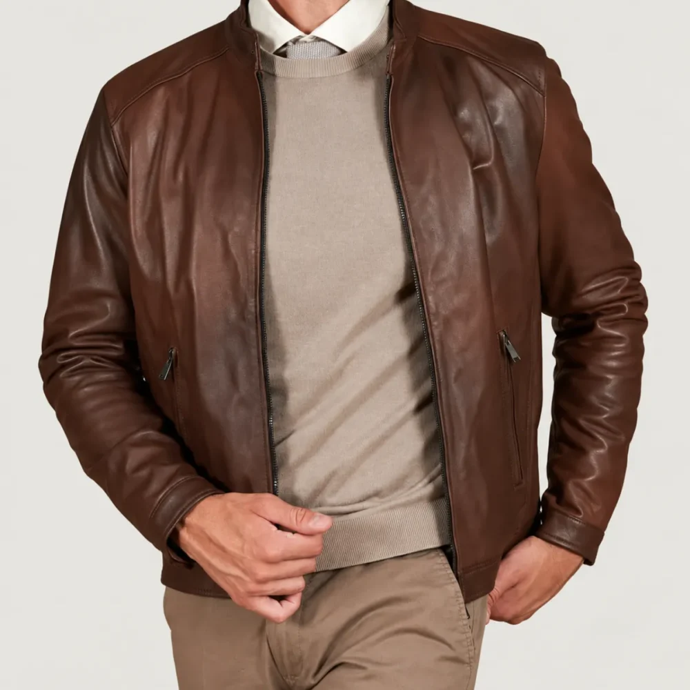 lossiemouth-chestnut-brown-leather-cafe-racer-jacket-style Lossiemouth Chestnut Brown Leather Café Racer Jacket