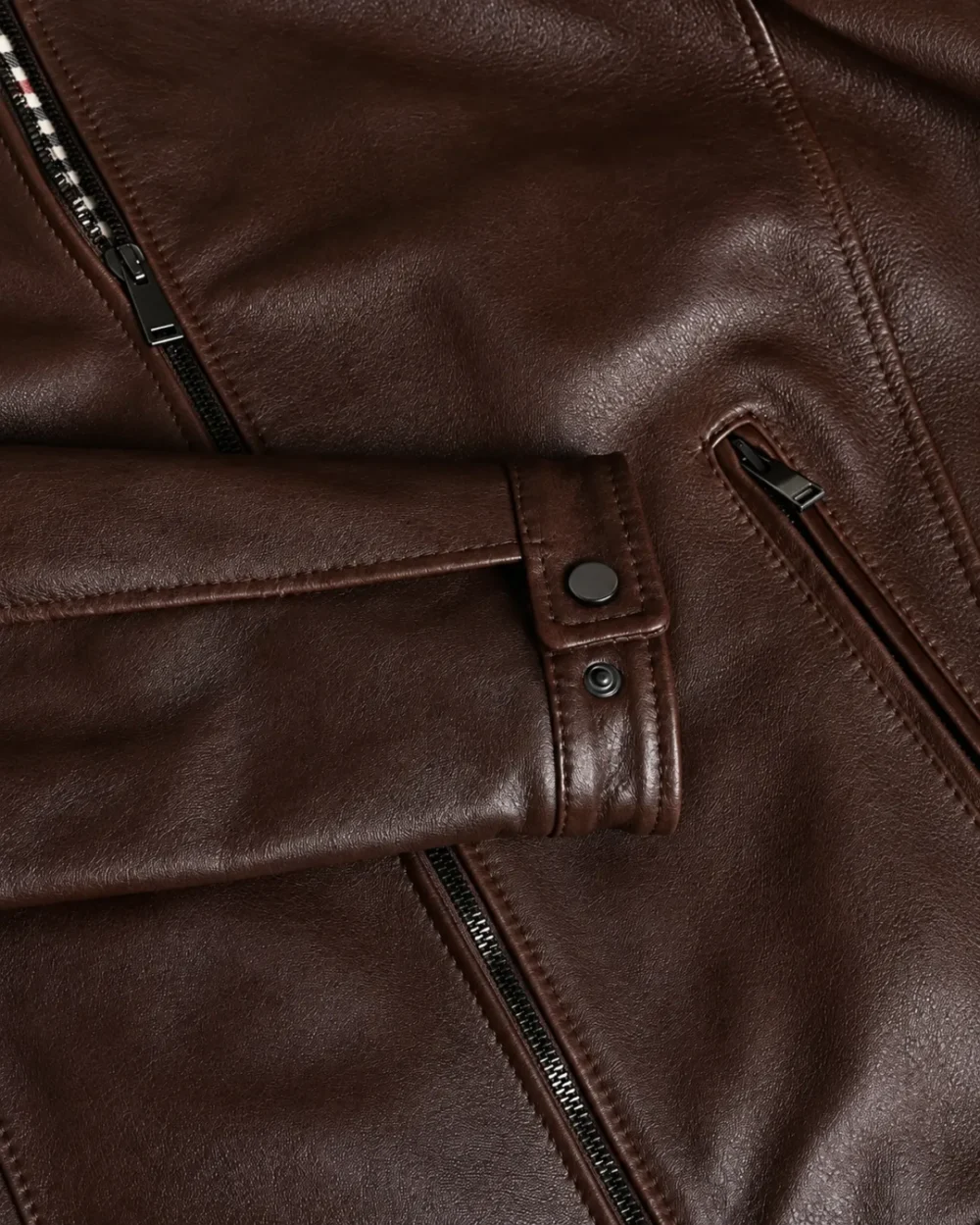 Lossiemouth Dark Brown Leather Café Racer Jacket