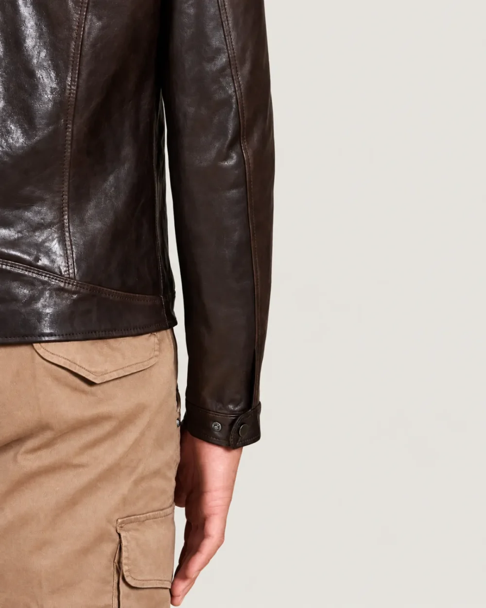 Lossiemouth Dark Brown Leather Café Racer Jacket