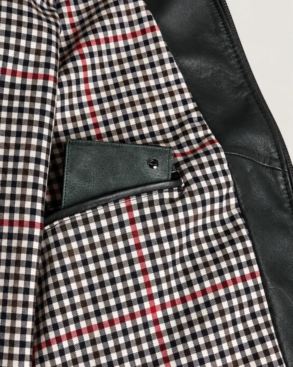 lossiemouth-forest-green-leather-cafe-racer-jacket-inner Lossiemouth Forest Green Leather Café Racer Jacket