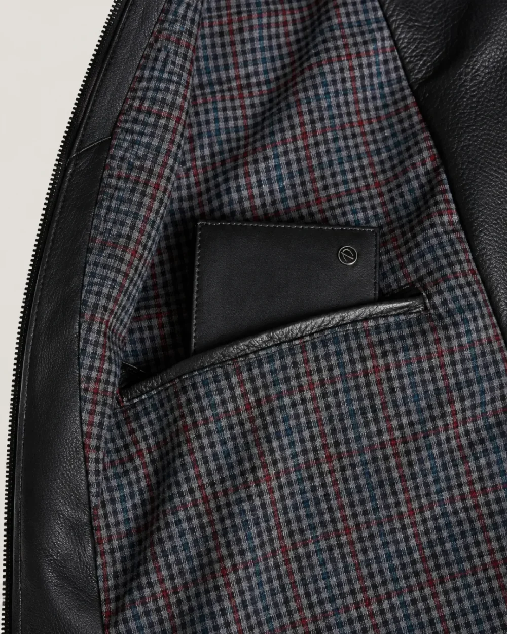 Lossiemouth Grained Black Leather Café Racer Jacket