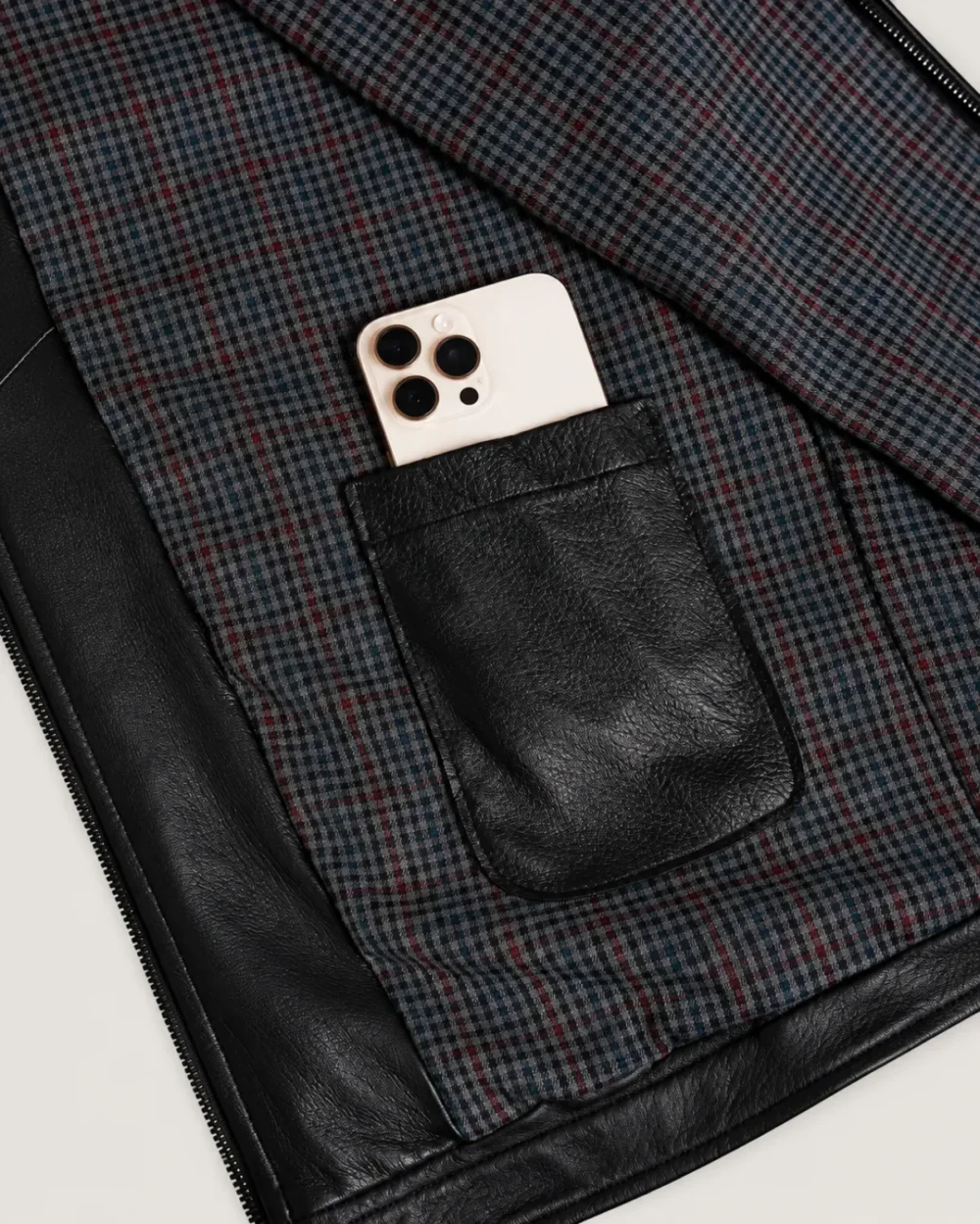 Lossiemouth Grained Black Leather Café Racer Jacket