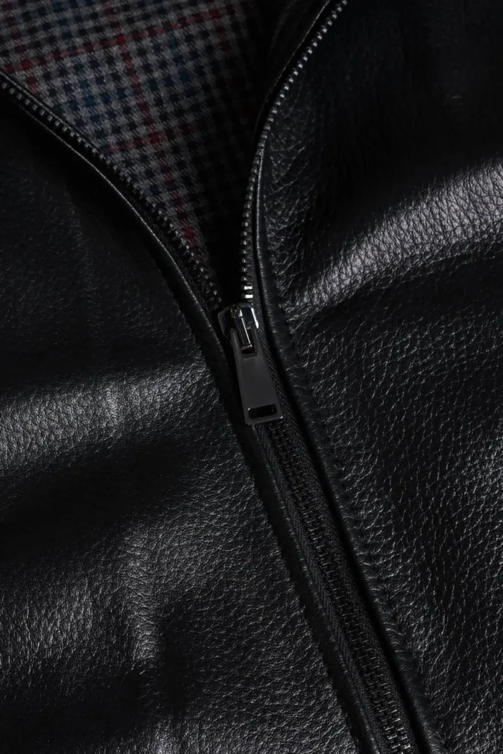 Lossiemouth Grained Black Leather Café Racer Jacket