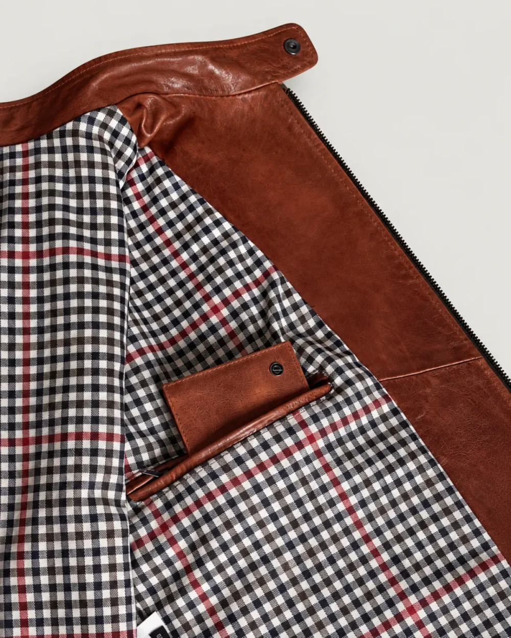 Lossiemouth Vintage Tan Brown Leather Café Racer Jacket